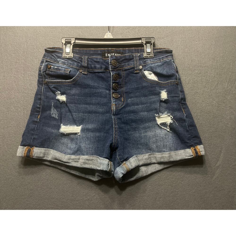 ENJEAN Denim Co. distressed shorts sz M Y2K‎ grunge effortless casual streetwear